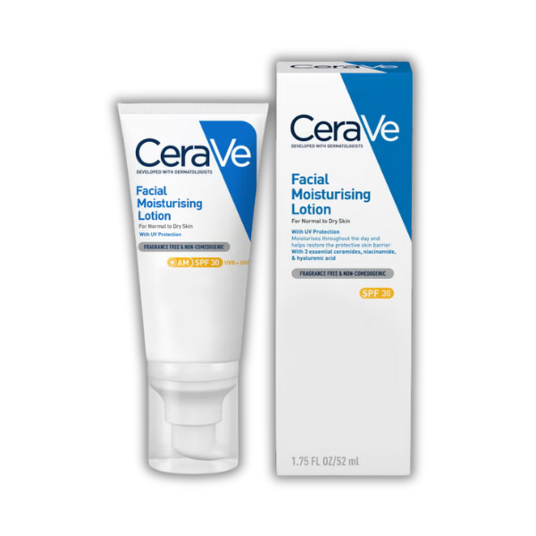 CeraVe AM Facial Moisturising Lotion SPF30 with Ceramides for Normal to Dry Skin 52ml