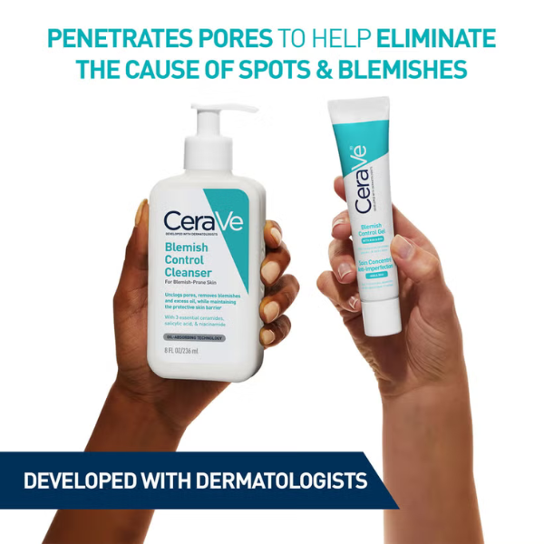 CeraVe Blemish Control Gel Moisturiser with 2% Salicylic Acid & Niacinamide for Blemish-Prone Skin 40ml