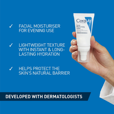 CeraVe Day & Night Facial Moisturising Duo for Dry Skin with SPF 50 and Niacinamide