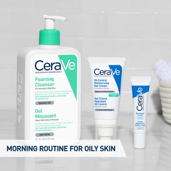 CeraVe Oil Control Moisturising Gel-Cream With Oil Absorbing Technology and Ceramides for Combination and Oily Skin 52ml