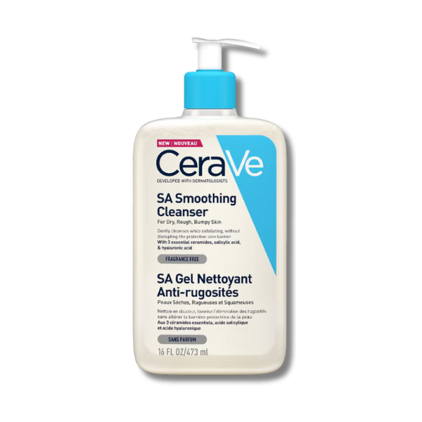 CeraVe SA Smoothing Cleanser with Salicylic Acid for Dry, Rough & Bumpy Skin 473ml