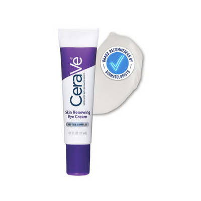 CeraVe Skin Renewing Eye Cream with Peptide Complex & Caffeine for Brighter Smoother Eyes 15ml