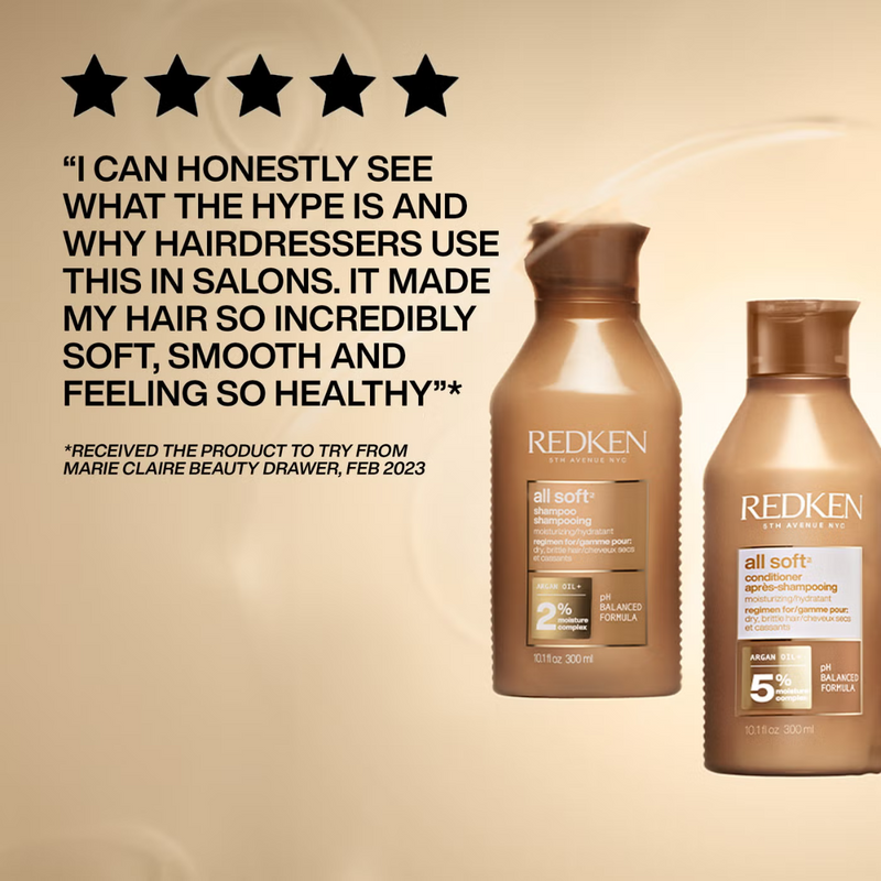 Redken All Soft Conditioner For Dry, Brittle Hair with Argan Oil, Supersize 500ml