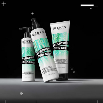 Redken Hydrating Curl Defining Cream and Refreshing Curl Hair Mist Bundle for Curly and Coily Hair