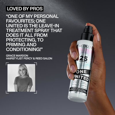 Redken All Soft Shampoo, Conditioner and One United Multi-Benefit Treatment Spray Hydrating Bundle for Dry Hair