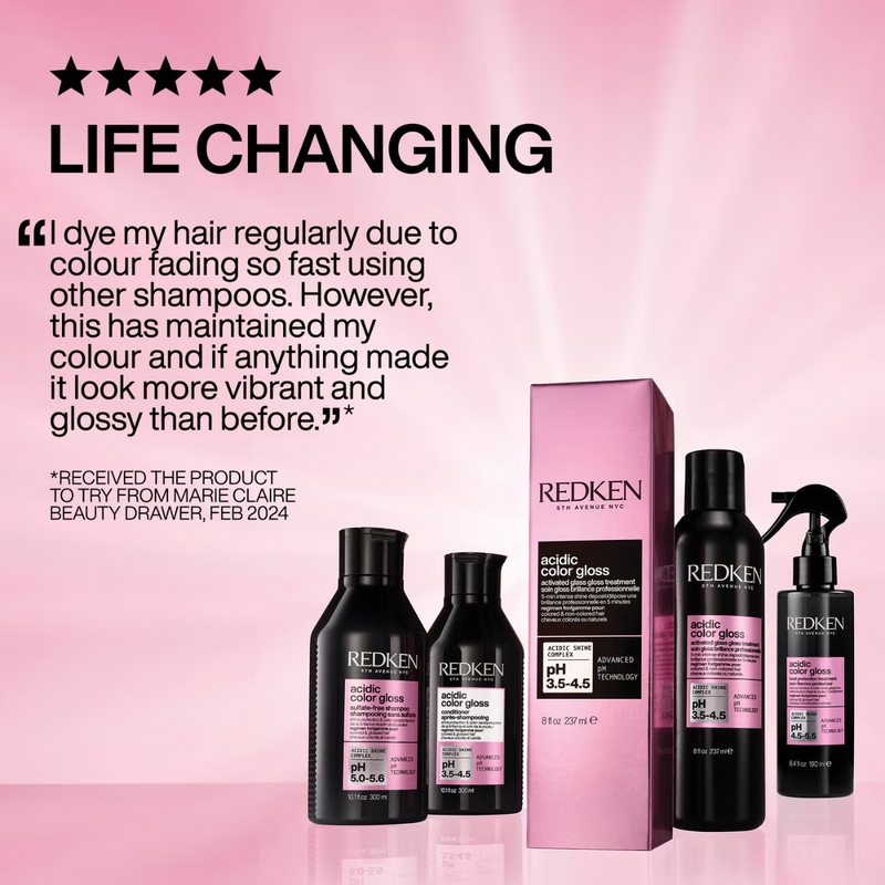 Redken Acidic Color Gloss Sulphate-Free Shampoo and Conditioner 500ml, Colour Protection Routine for Glass-Like Shine Bundle