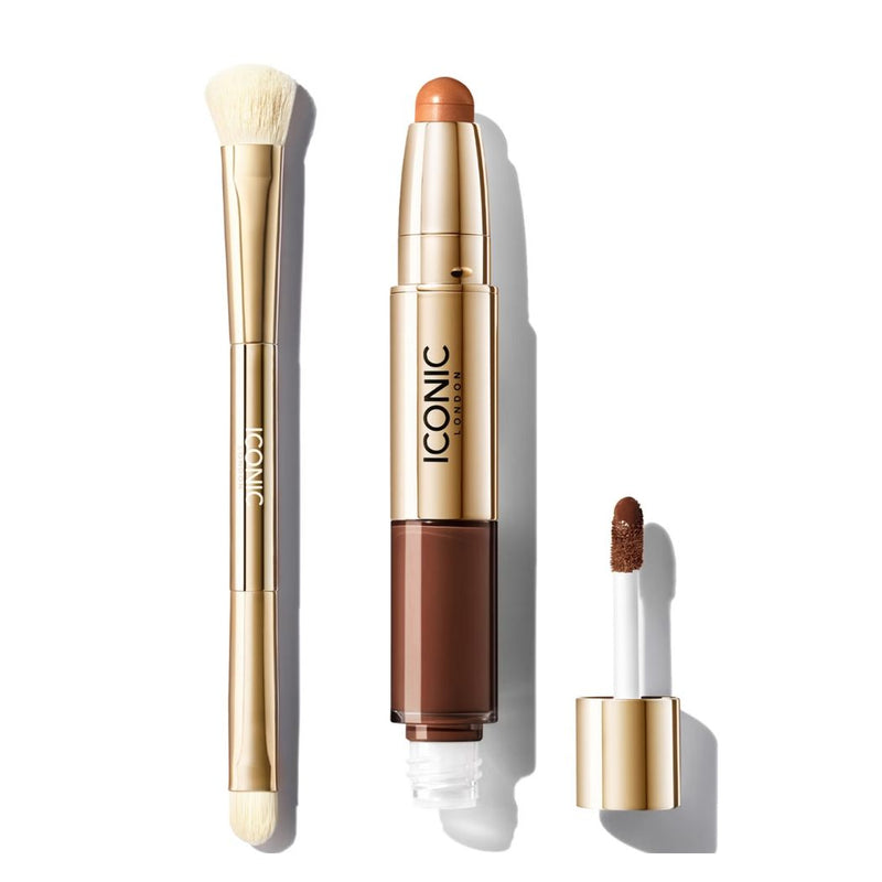 ICONIC London Radiant Concealer and Brush Bundle (Various Shades)
