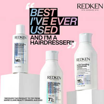 Redken Acidic Bonding Concentrate 2x Mini Shampoo 75ml, Conditioner 300ml and Leave-In Treatment 150ml Bundle (Worth £64.25)