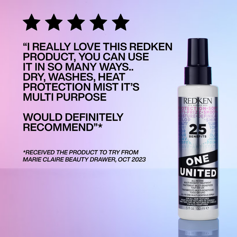 Redken Acidic Bonding Concentrate Shampoo and Conditioner with One United Spray Bundle for Healthy Looking Hair
