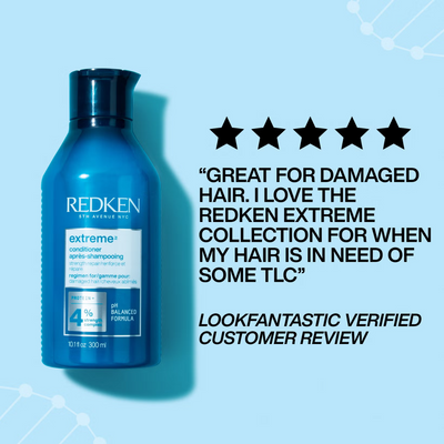 Redken Extreme Shampoo 300ml and Conditioner 300ml Bundle for Damaged Hair, with Protein and Strength Complex