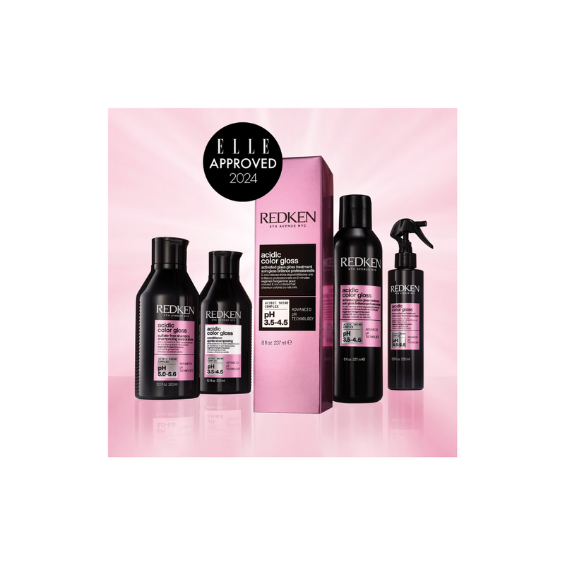 Redken Acidic Color Gloss Shampoo Mini 75ml, Activated Glass Gloss Treatment 237ml and Conditioner Mini 50ml (Worth £43.21)