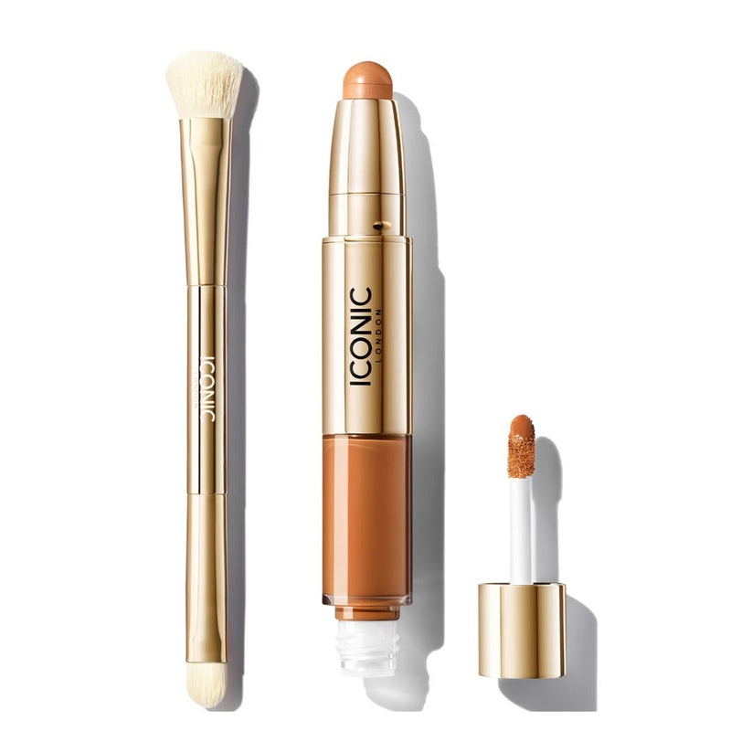 ICONIC London Radiant Concealer and Brush Bundle (Various Shades)