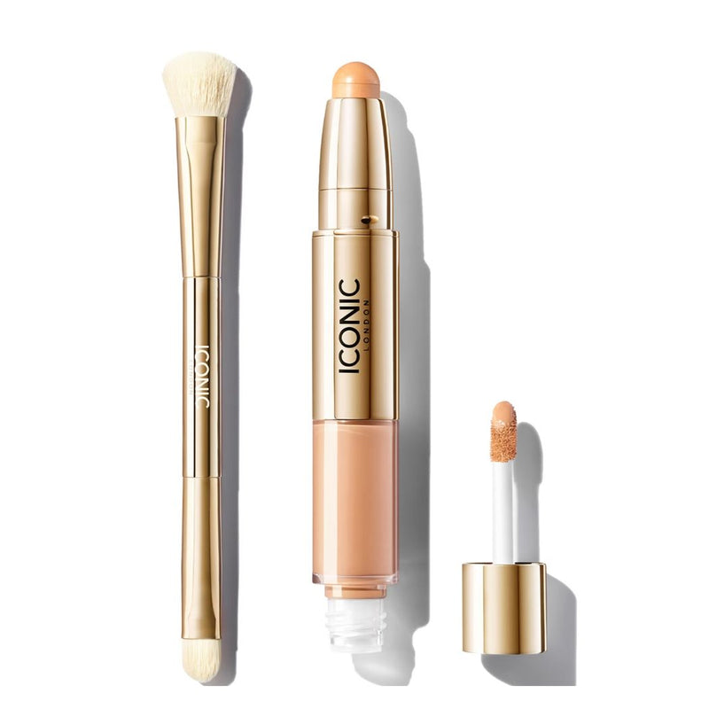 ICONIC London Radiant Concealer and Brush Bundle (Various Shades)