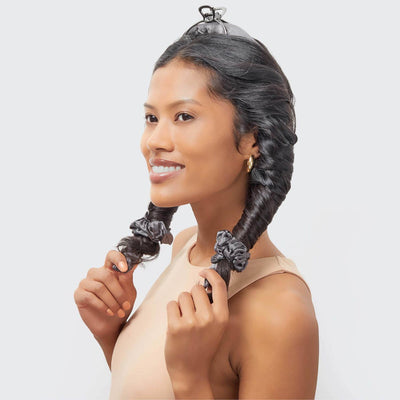 Kitsch Satin Heatless Curling Set - Charcoal