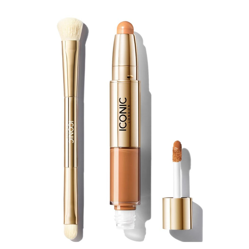 ICONIC London Radiant Concealer and Brush Bundle (Various Shades)