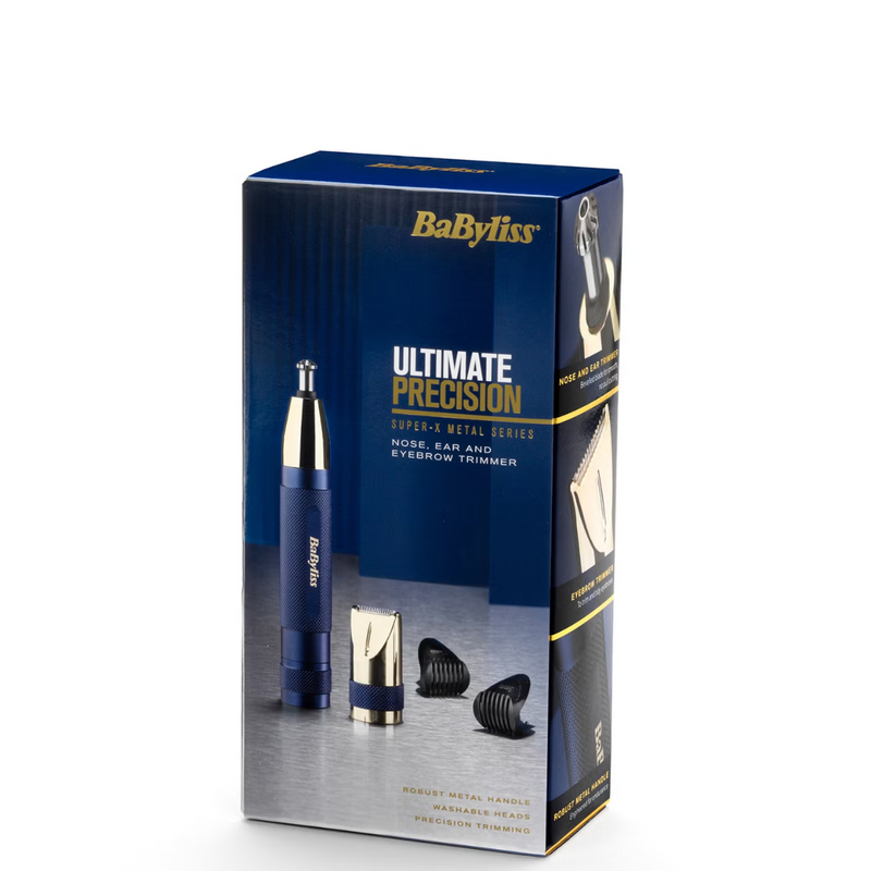 BaByliss Super-X Metal Series Nose, Ear and Eyebrow Trimmer - Blue