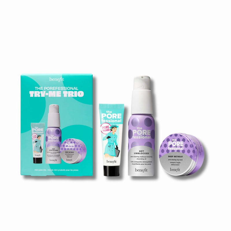 benefit The Porefessional Try Me Trio Porefessional Primer & Skincare Oil Cleanser & Clay Face Mask Gift Set (Worth £50)