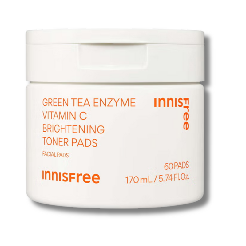 INNISFREE Green Tea Enzyme Vitamin C Brightening Toner Pads - 60 pads