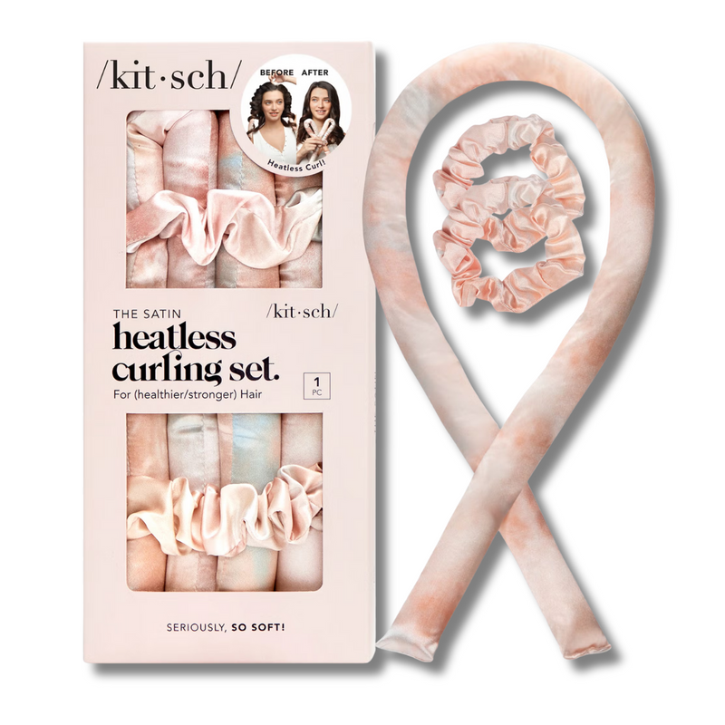 Kitsch Satin Heatless Curling Set - Sunset Tie Dye