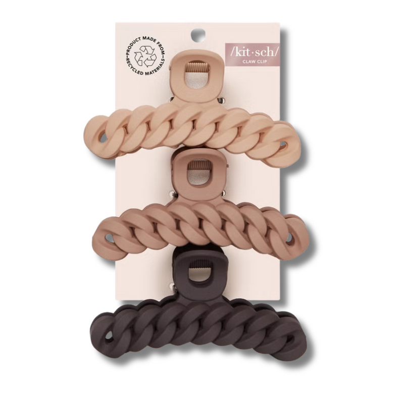 Kitsch Eco-friendly Chain Claw Clip - Neutrals
