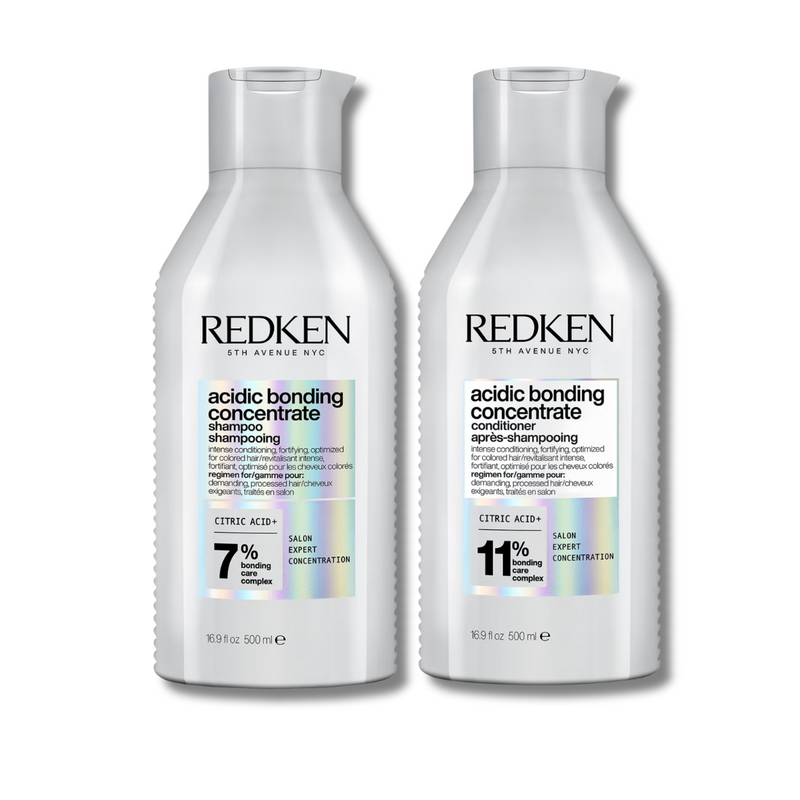 Redken Acidic Bonding Concentrate Shampoo and Conditioner 500ml Bond Repair Supersize Bundle
