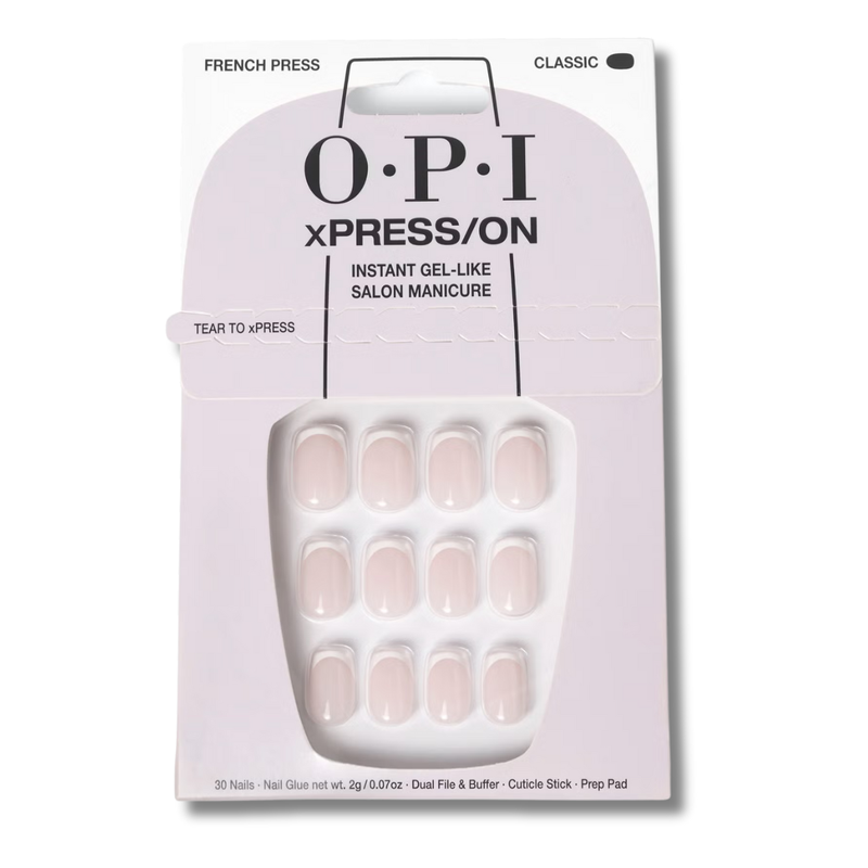 OPI xPRESS/ON Nude Press On Nails Gel-Like Salon Manicure - French Press