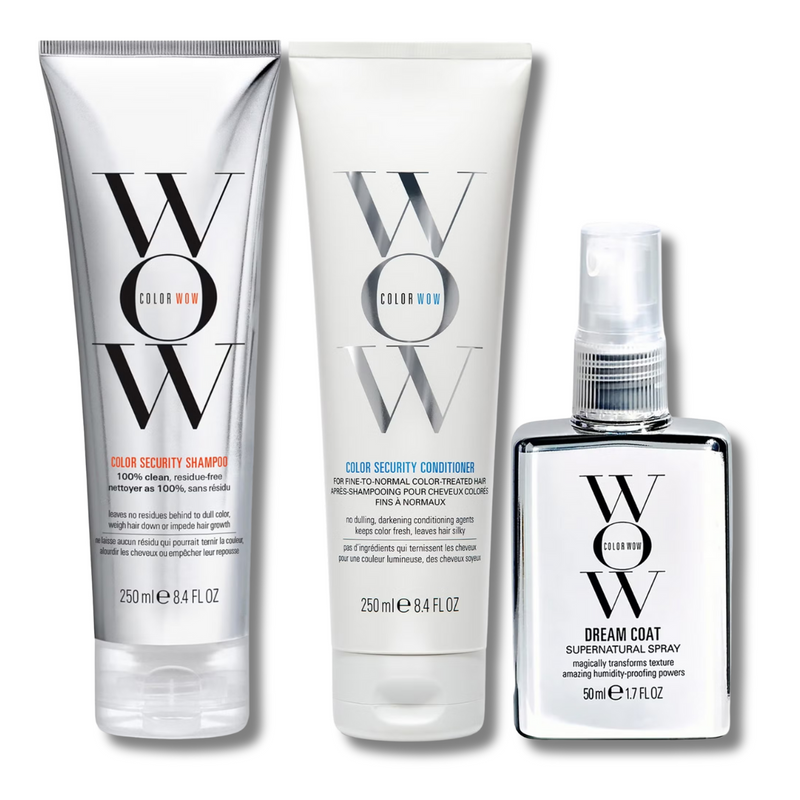 Color Wow Dream Clean Fine to Normal and Travel Dream Coat Supernatural Spray Trio