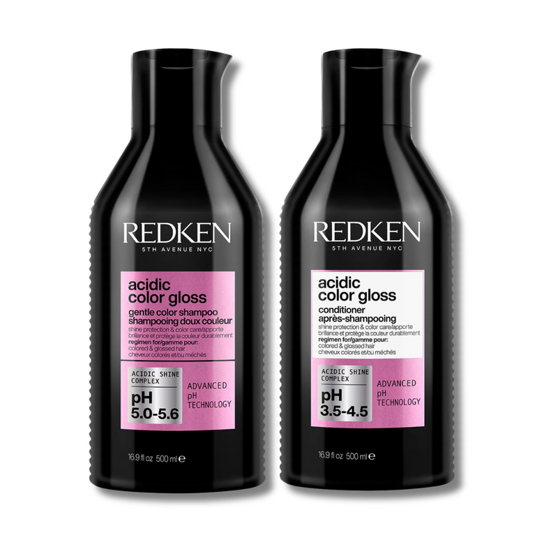 Redken Acidic Color Gloss Sulphate-Free Shampoo and Conditioner 500ml, Colour Protection Routine for Glass-Like Shine Bundle