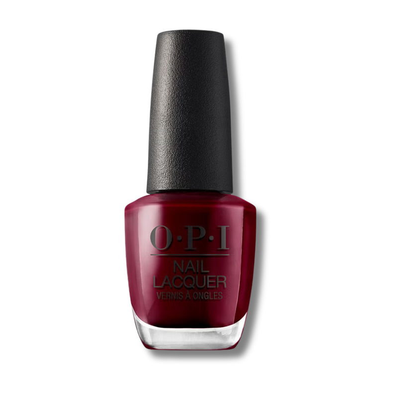 OPI Nail Lacquer Dark Red Nail Polish - Malaga Wine 15ml