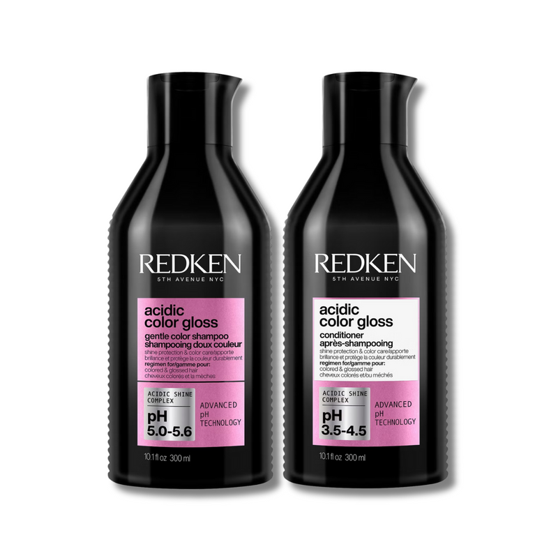 Redken Acidic Color Gloss Shampoo and Conditioner 300ml, Colour Protection Routine for Glass-Like Shine