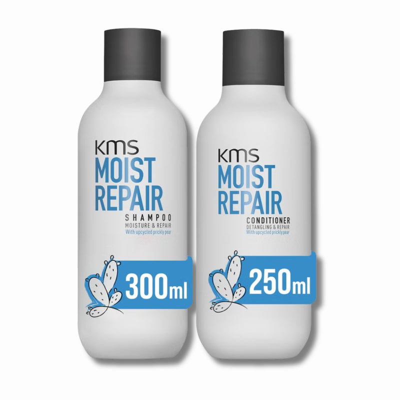 KMS Moist Repair Hair Rescue Shampoo and Conditioner Bundle for Dry and Damaged Hair (Worth £44)