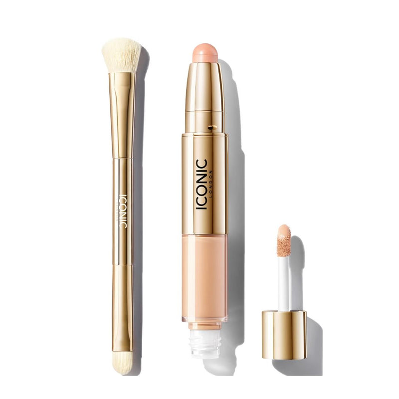 ICONIC London Radiant Concealer and Brush Bundle (Various Shades)