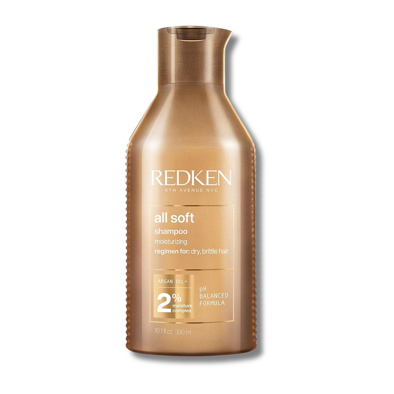 Redken All Soft Shampoo for Dry Hair, with Argan Oil for Softness and Shine 300ml
