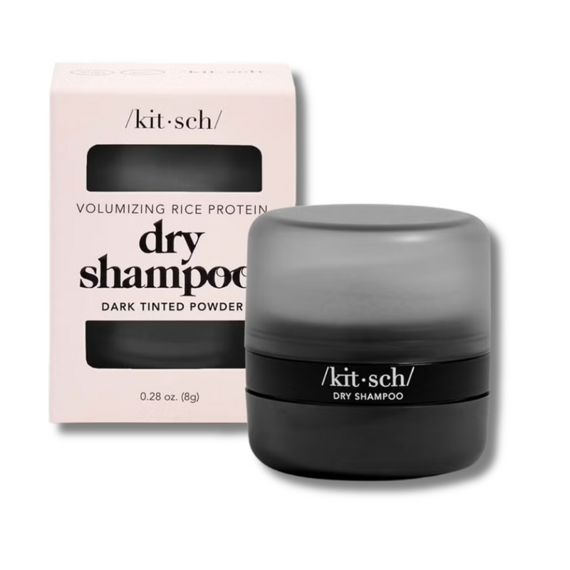 Kitsch Volumising Rice Protein Dry Shampoo - Dark Tinted Powder 8g