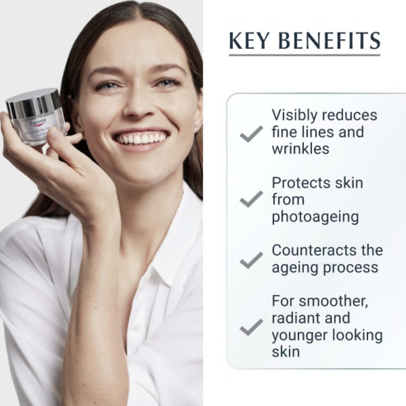 Eucerin® Anti-Age Hyaluron-Filler Day Cream for Dry Skin SPF15 + UVA Protection (50ml)