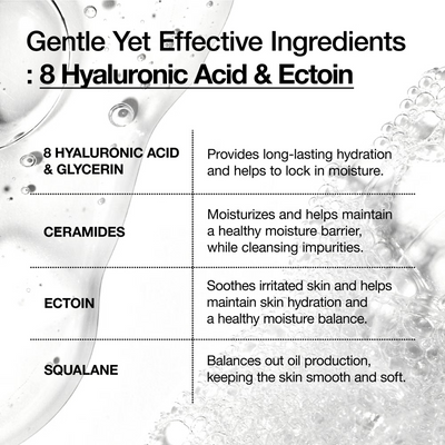 Anua 8 Hyaluronic Acid Moisturising Gentle Gel Cleanser 150ml