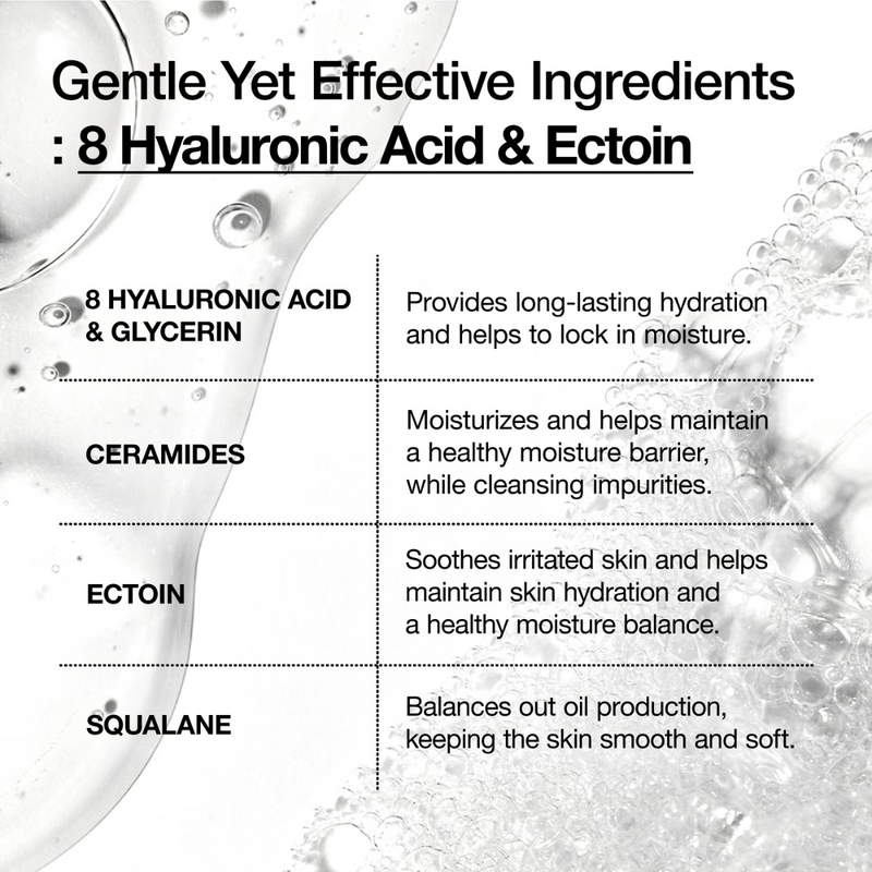 Anua 8 Hyaluronic Acid Moisturising Gentle Gel Cleanser 150ml