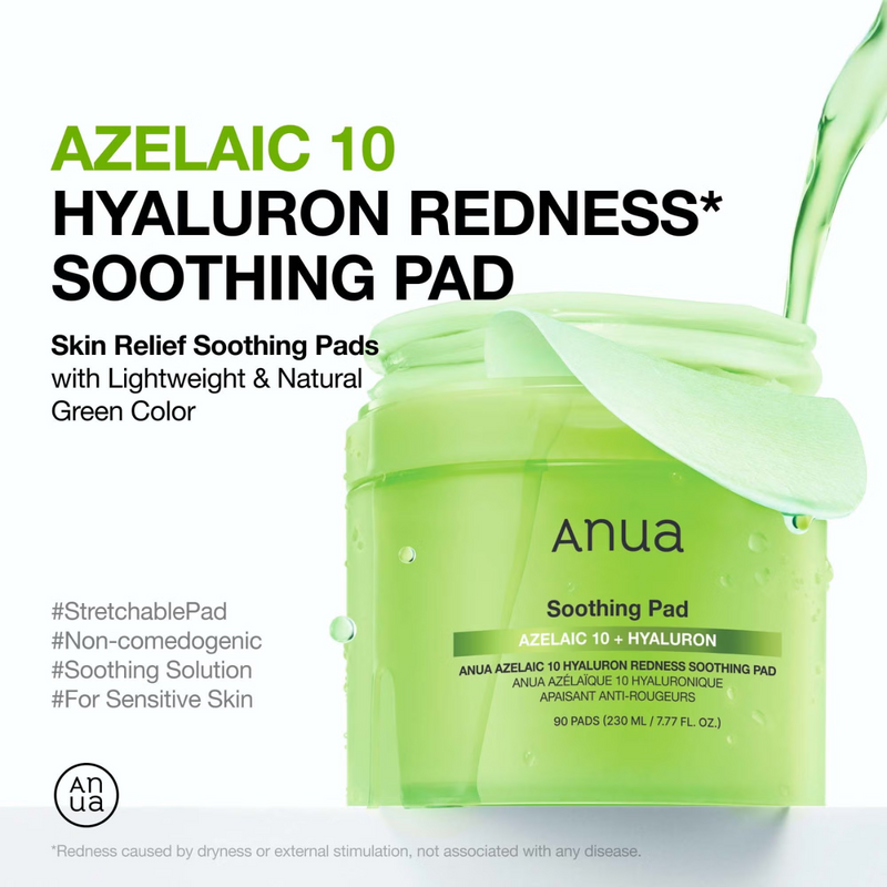 Anua Azelaic 10 Hyaluron Redness Soothing Pad 230ml