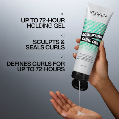 Redken Sculpting Curl Gel for Curly & Coily Hair, Up To 72-Hour Curl Hold Gel, Non-Sticky Formulation 250ml