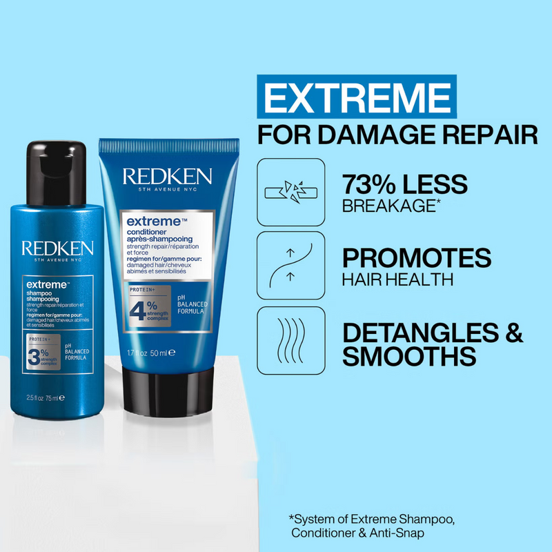 Redken Extreme Shampoo and Conditioner with One United Multi-Benefit Spray Bundle for Damaged Hair