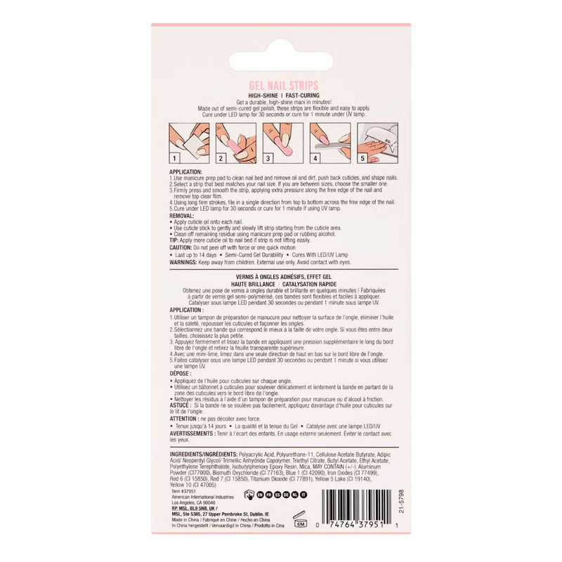 Ardell LED Gel Nail Art Strips  - Cupids Bow