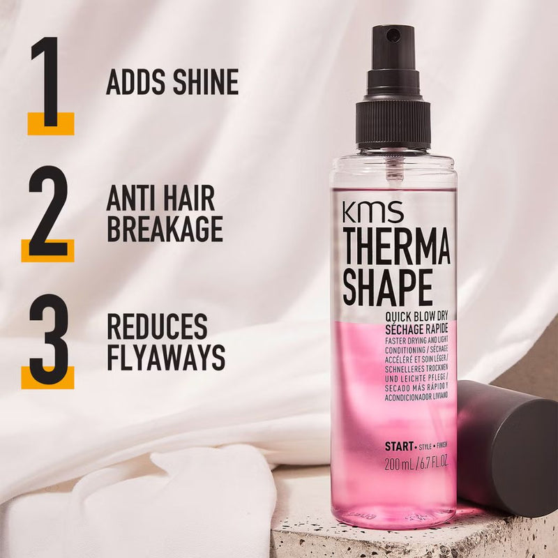 KMS Thermashape Quick Blow Dry Spray for Faster Drying and Light Conditioning 200ml