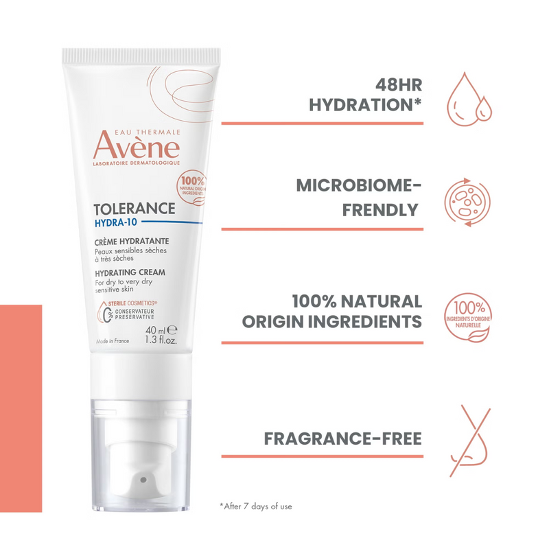 Avène Tolerance Hydra-10 Moisturising Cream for Sensitive Skin 40ml