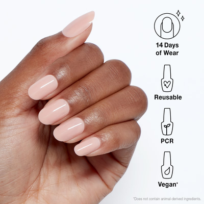 OPI xPRESS/ON Sheer Pink Press On Nails Gel-Like Salon Manicure - Bubble Bath