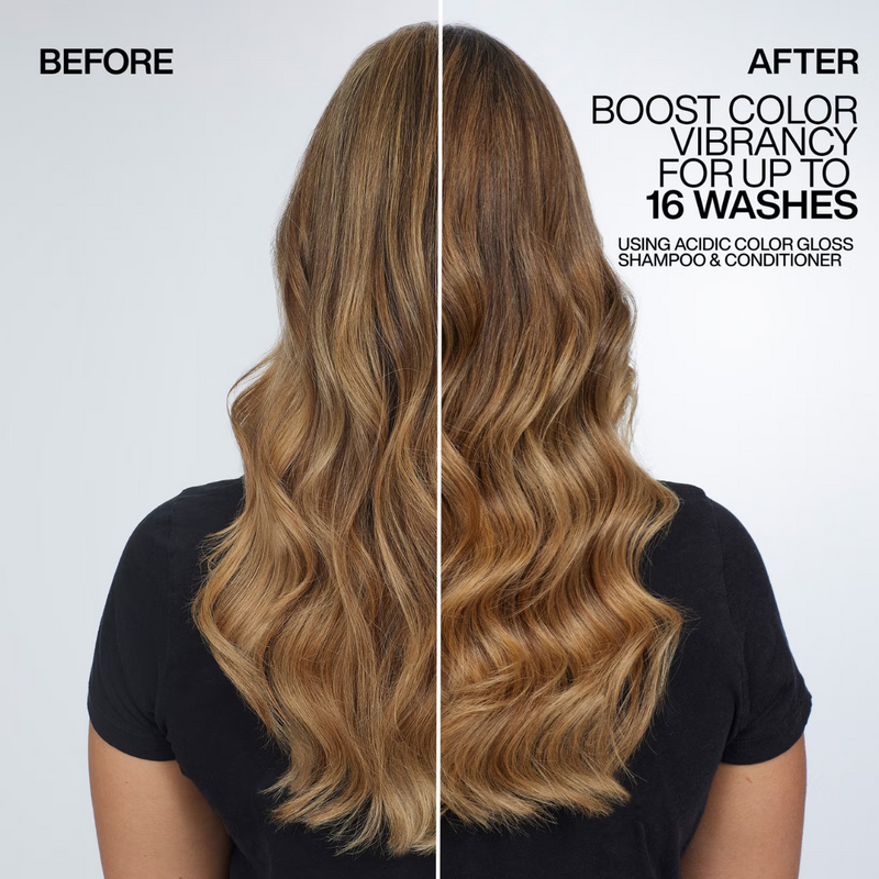 Redken Acidic Color Gloss Shampoo and Conditioner 300ml, Colour Protection Routine for Glass-Like Shine