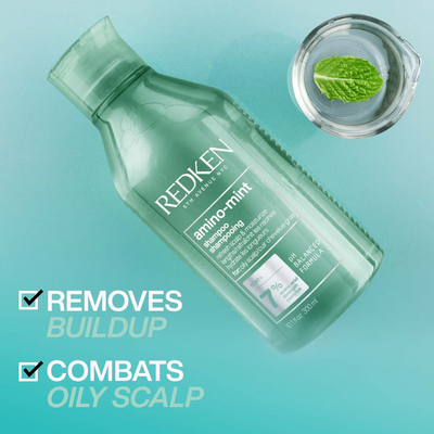 Redken Amino Mint Scalp Cleansing Shampoo For Greasy Hair and Oily Scalps 300ml