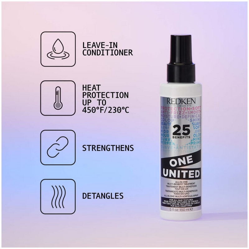 Redken Extreme Shampoo and Conditioner with One United Multi-Benefit Spray Bundle for Damaged Hair