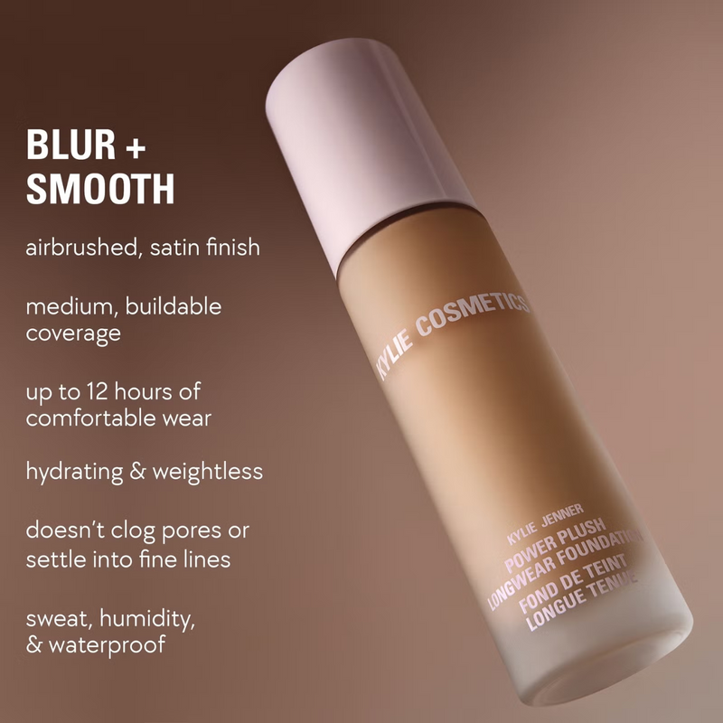 Kylie Cosmetics Power Plush Longwear Foundation 30ml (Various Shades)