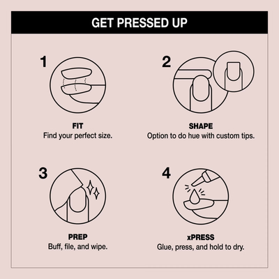 OPI xPRESS/ON Nude Press On Nails Gel-Like Salon Manicure - French Press