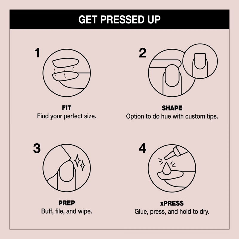 OPI xPRESS/ON Nude Press On Nails Gel-Like Salon Manicure - French Press